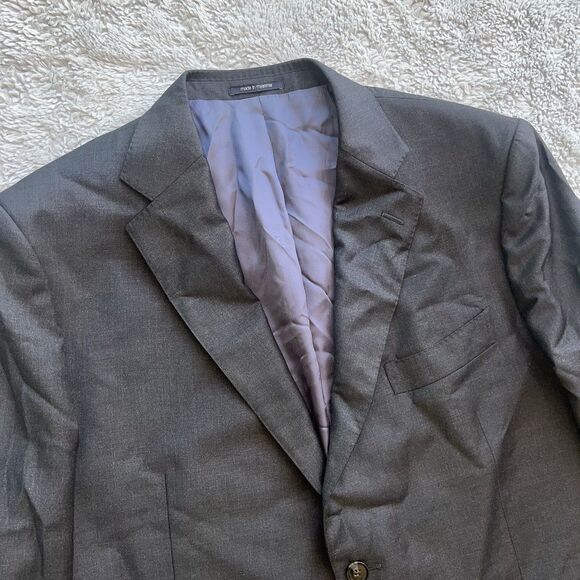 SuitSupply Napoli Vitale Barberis Canonico Blazer Suit Jacket Wool 110s 48R Gray - Picture 2 of 9